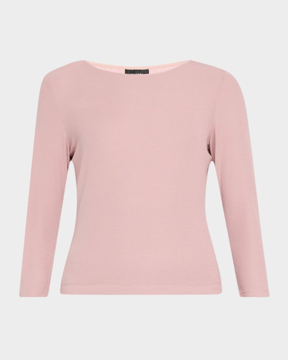 Rib Essentials Ribbed 3/4-Sleeve & Shorts Set